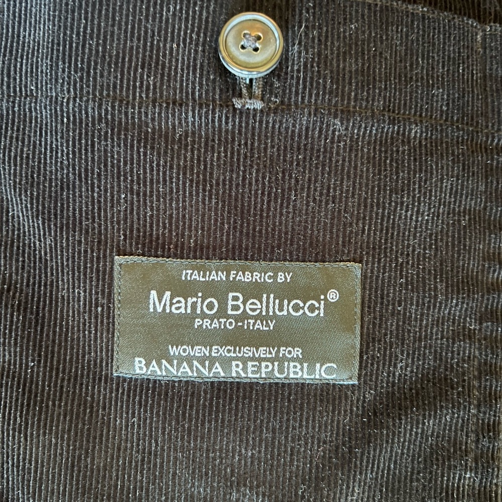 🤎Banana Republic Italian Wool Olive Pea Coat • Mario Bellucci Fabric • Rare - Picture 4 of 8